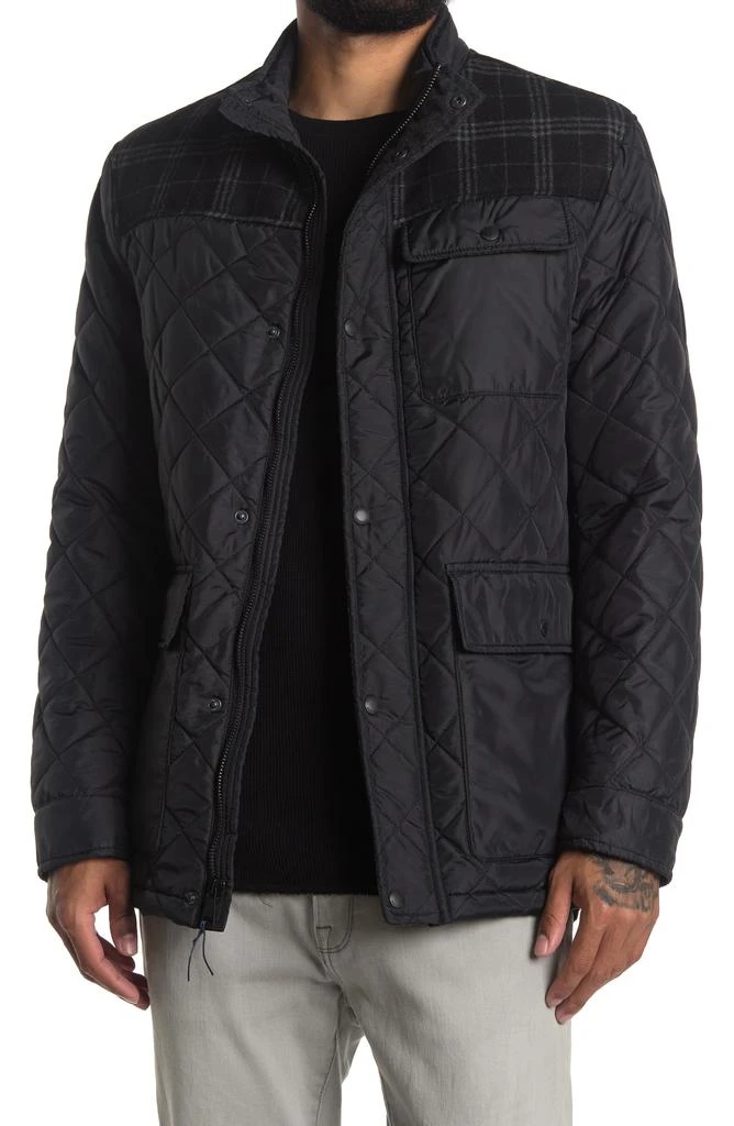 Cole Haan COLE HAAN Mixed Media Water Resistant Diamond Quilted Jacket 1