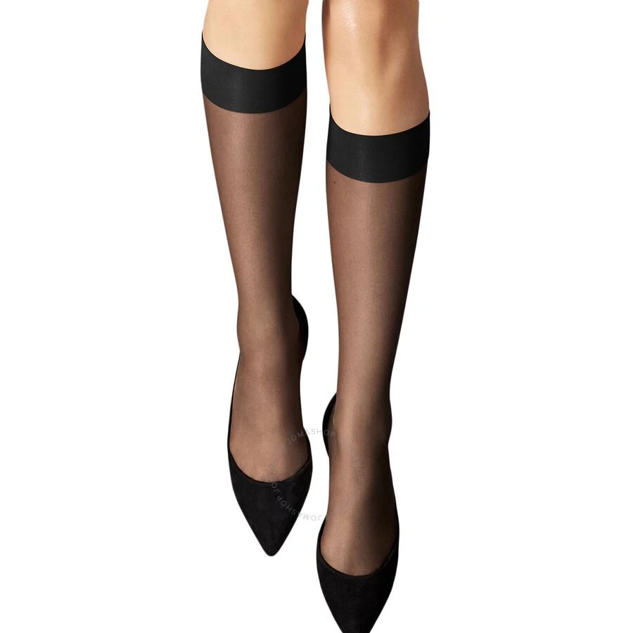 Wolford Ladies Nude 8 Sheer Knee-high Stockings In Black 1