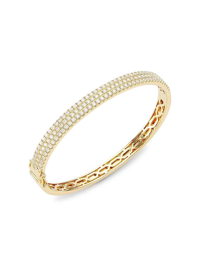 Saks Fifth Avenue Collection 14K Yellow Gold 
2.35 TCW Diamond Bangle