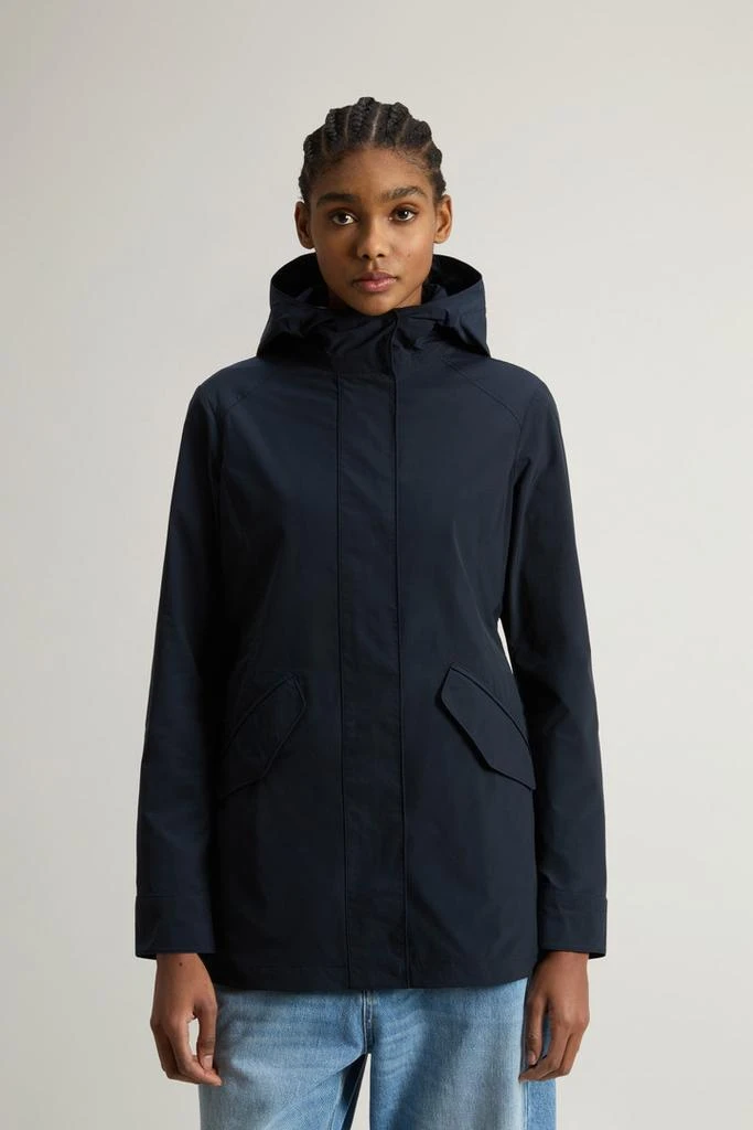 Woolrich Summer Parka in Urban Touch - Women - Blue 1