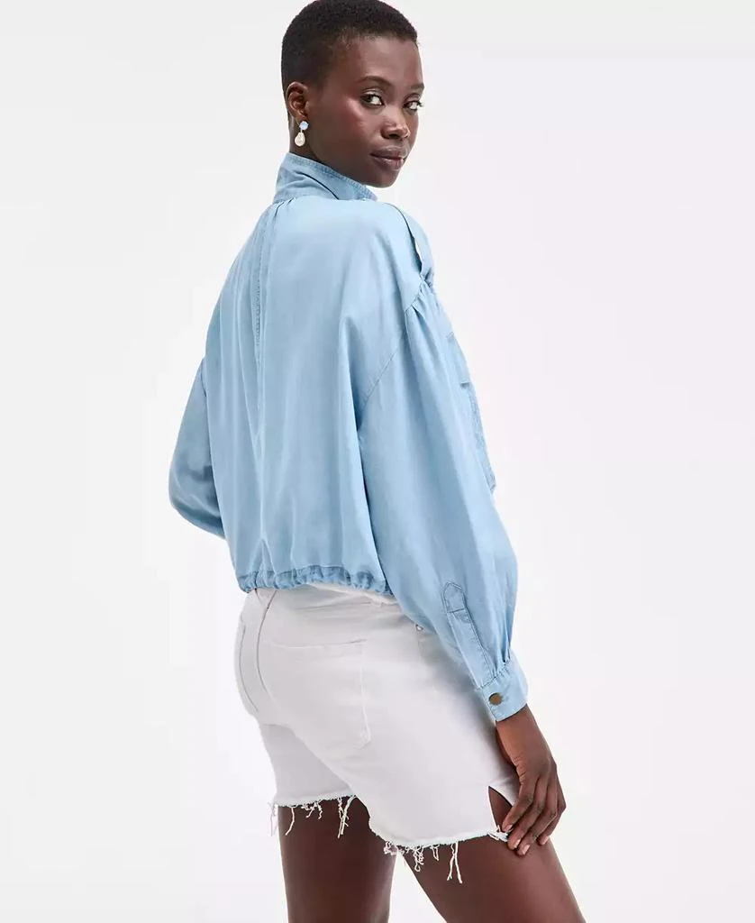 On 34th Women's Chambray Cropped Jacket, Exclusively at Macy's 4