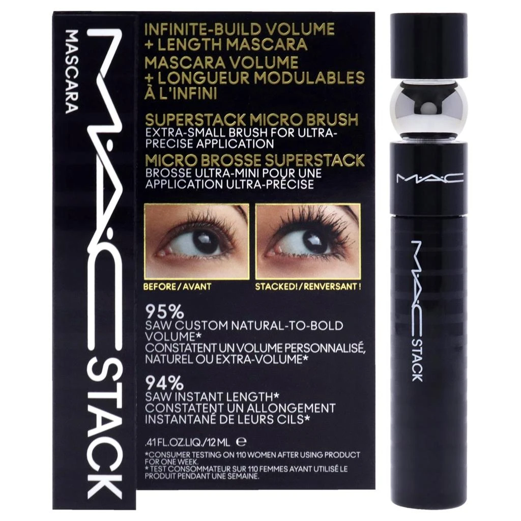 MAC Stack Mascara Superstack Micro Brush by  for Women - 0.41 oz Mascara 4
