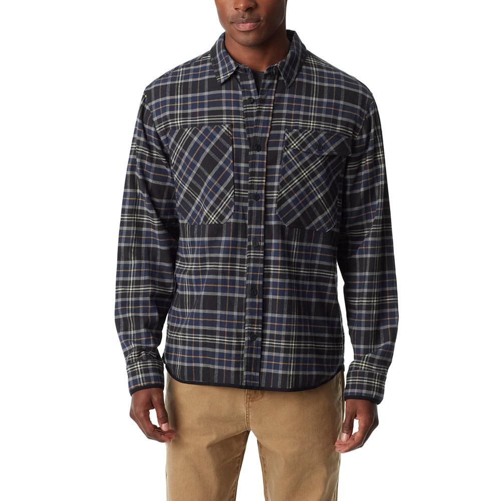 BASS OUTDOOR Men's Stretch Flannel Button-Front Long Sleeve Shirt