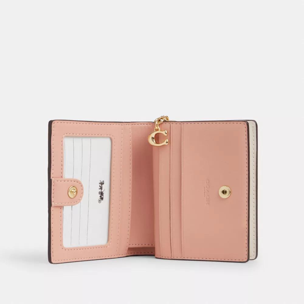 Coach Snap Wallet In Signature Canvas With Floral Print