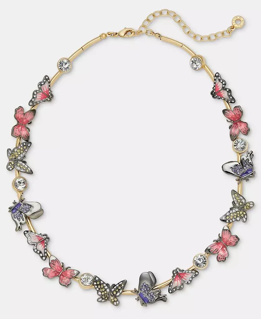 Anne Klein Crystal Butterfly Collar Necklace, 16" + 3" extender