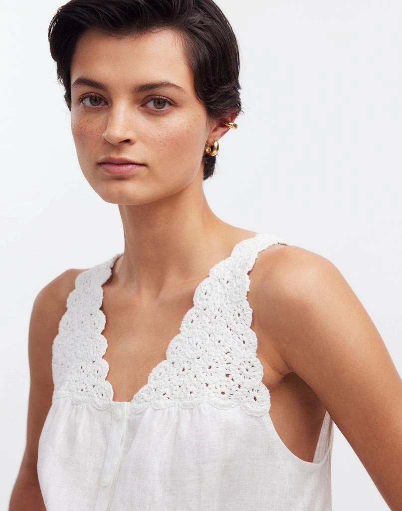 Madewell Embroidered V-Neck Bubble Top 5