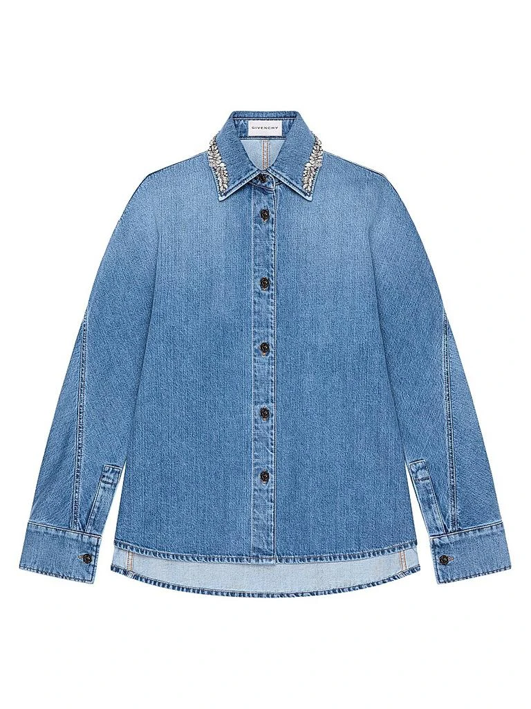 Givenchy Shirt in Washed Denim with Crystals 1