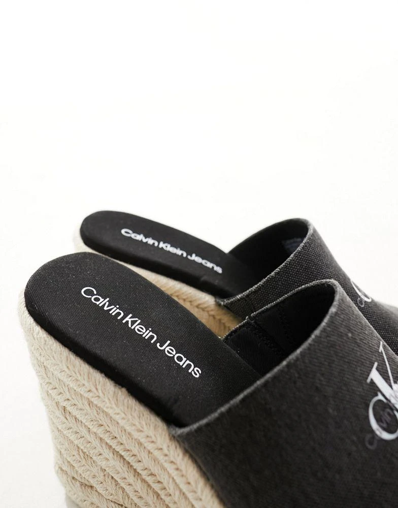Calvin Klein Calvin Klein Jeans slide wedge rope sandals in multi 4
