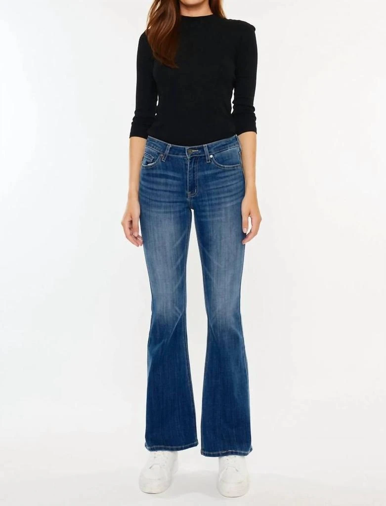 KanCan Kancan - Petite Mid Rise Flare Jeans 1