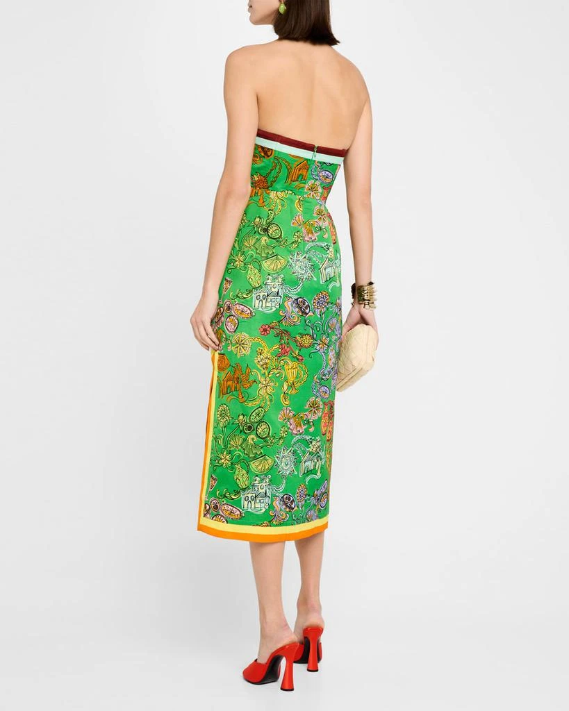 ALEMAIS Fiesta Strapless Midi Dress 3