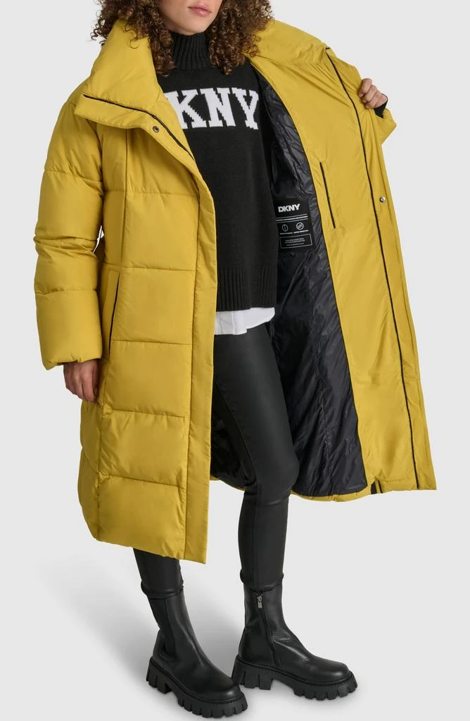DKNY Asymmetrical Belted Water Resistant Puffer Jacket 9