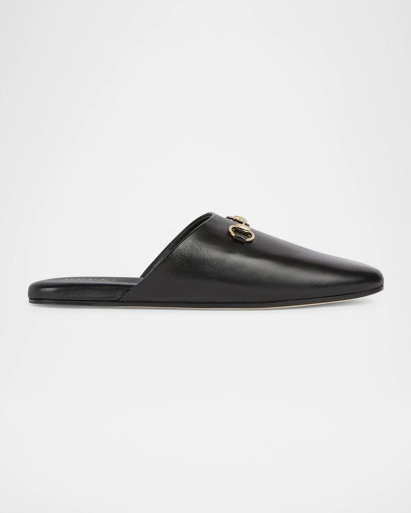 Shop gucci river intrecciato woven leather clog slipper  display picture 3