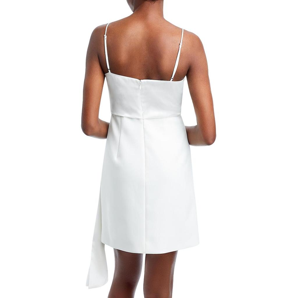 Cinq a Sept Womens Draped Tie Wool Mini Dress