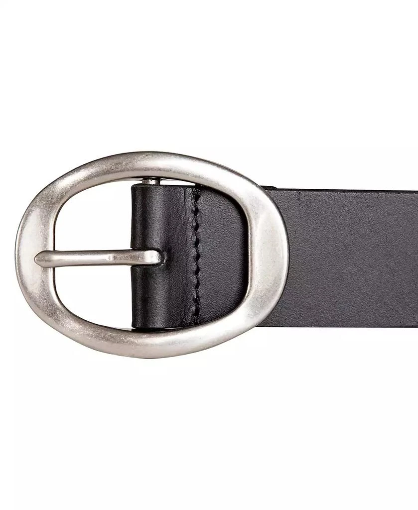 Lucky Brand Women's Oval Center Bar Buckle Leather Belt 2
