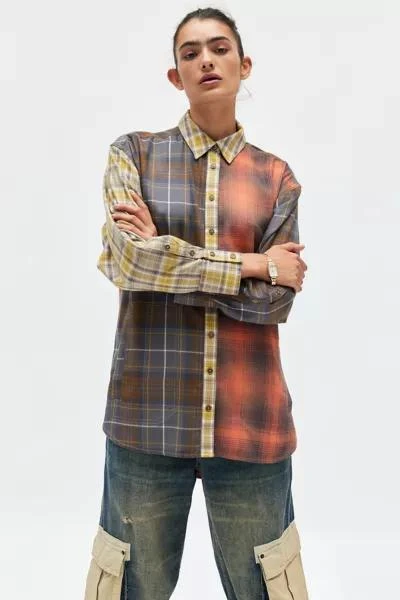 BDG BDG Rick Spliced Boyfriend Flannel Shirt 5