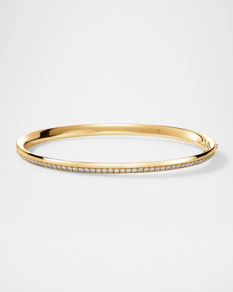 Hearts On Fire 18K Yellow Gold Barre Pave Diamond Bangle Bracelet 1