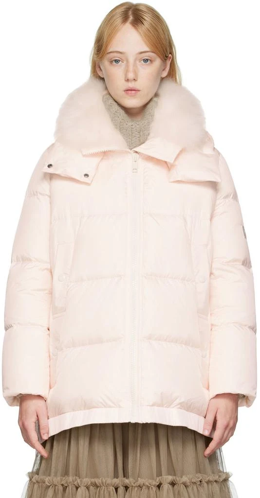 Yves Salomon - Army Pink Quilted Down Coat 1