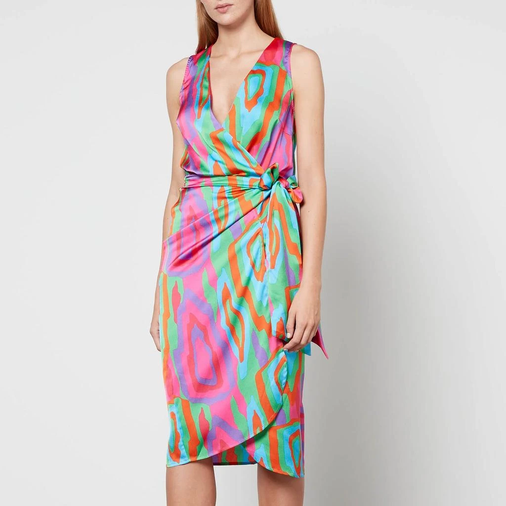 The Hut Never Fully Dressed Reeve Vienna Satin-Crepe Midi Wrap Dress 1