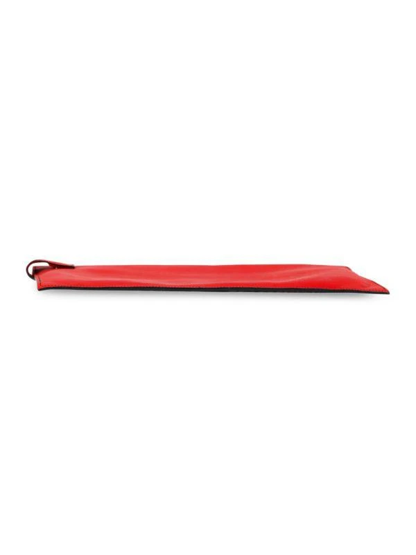 Victoria Beckham Red Leather 2 Tone Clutch 3