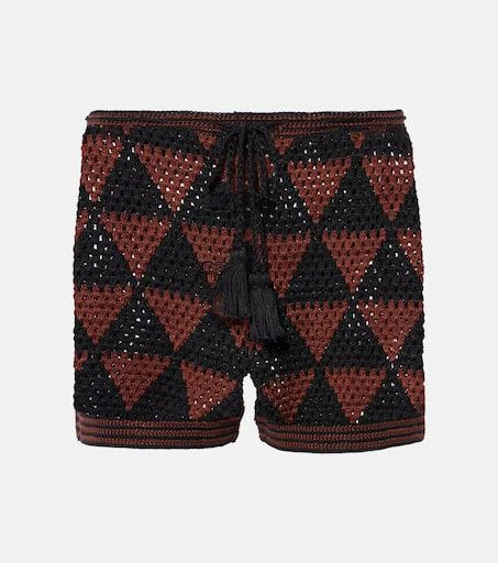 ANNA KOSTUROVA Malia crochet high-rise cotton shorts 1
