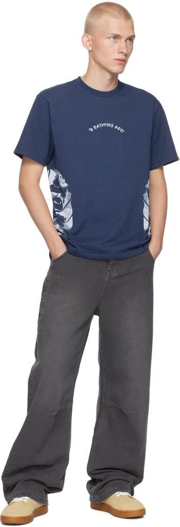 Bape Navy Tattoo Side Big Ape Head T-shirt 4