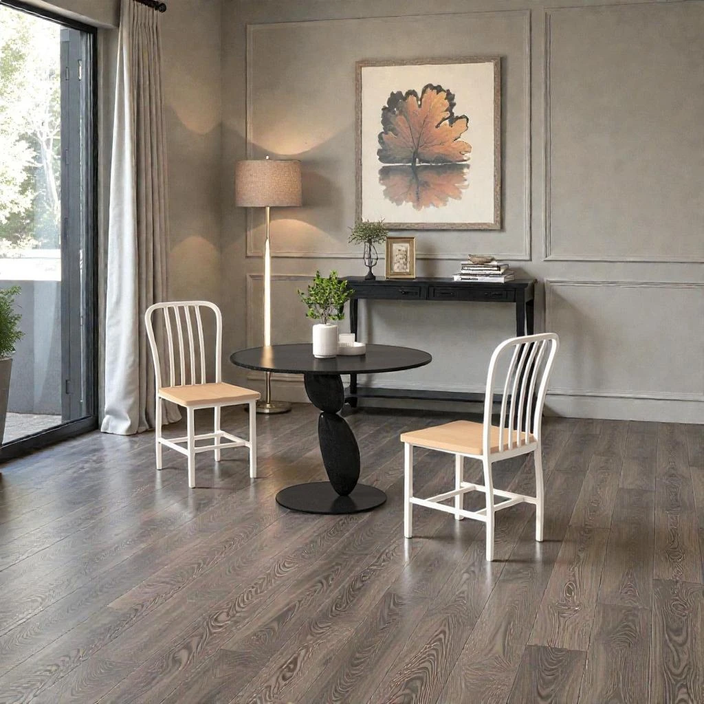 Hivvago Armless Wooden Dining Chairs Set of 2 with Supportive Spindle Back Design