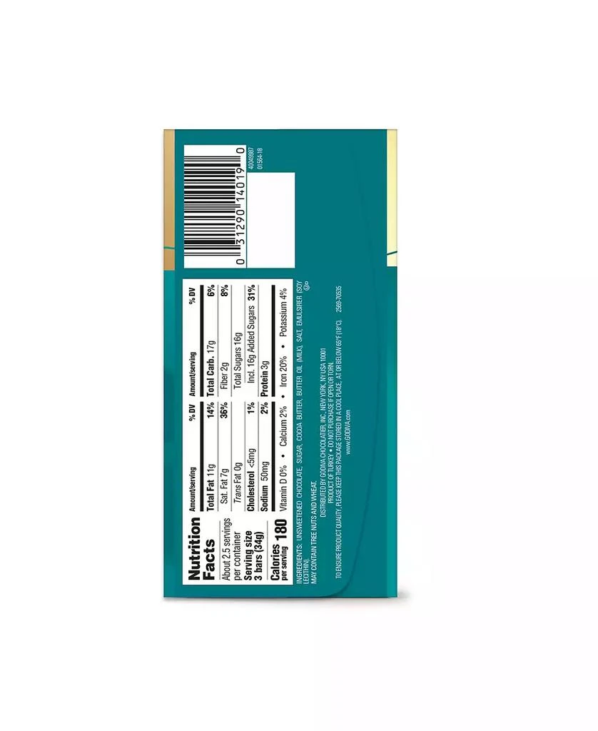 Godiva Set of 12, Signature Sea Salt Dark Chocolate Mini Bars 4