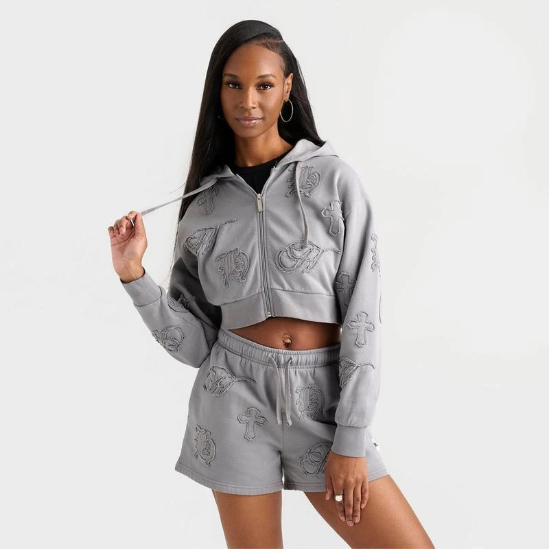 Hoodrich Women's Hoodrich Mist Crop Full-Zip Hoodie 3