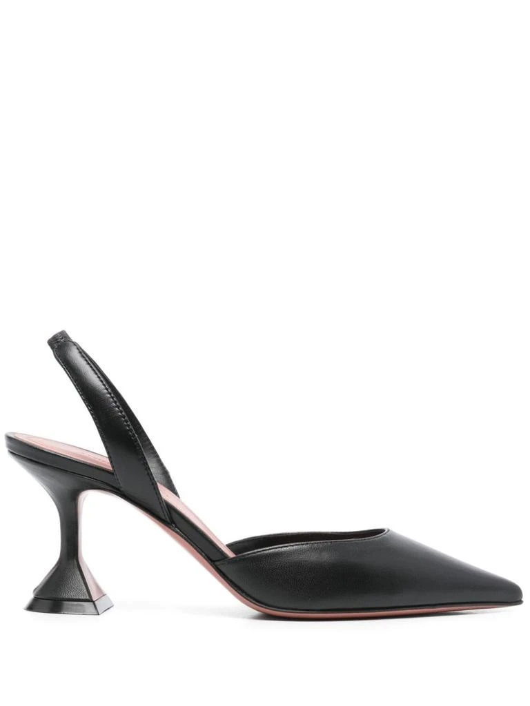 Amina Muaddi HOLLY LEATHER SLINGBACK PUMPS 1