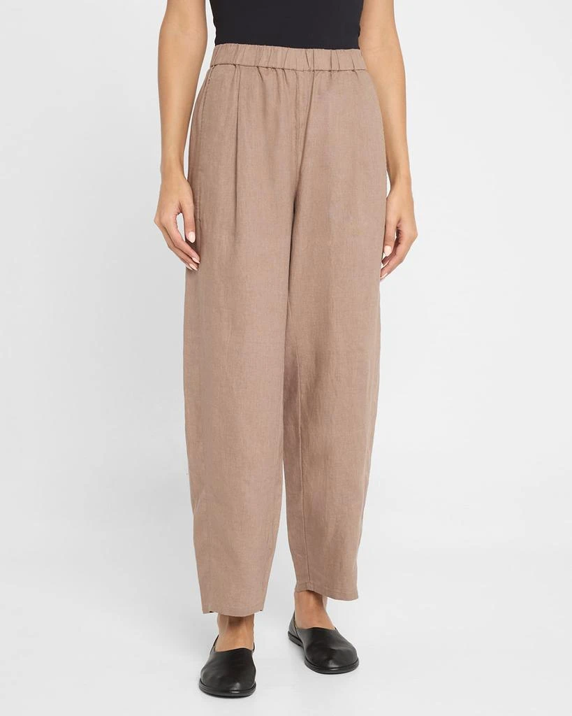 Eileen Fisher Cropped Organic Linen Lantern Pants 4