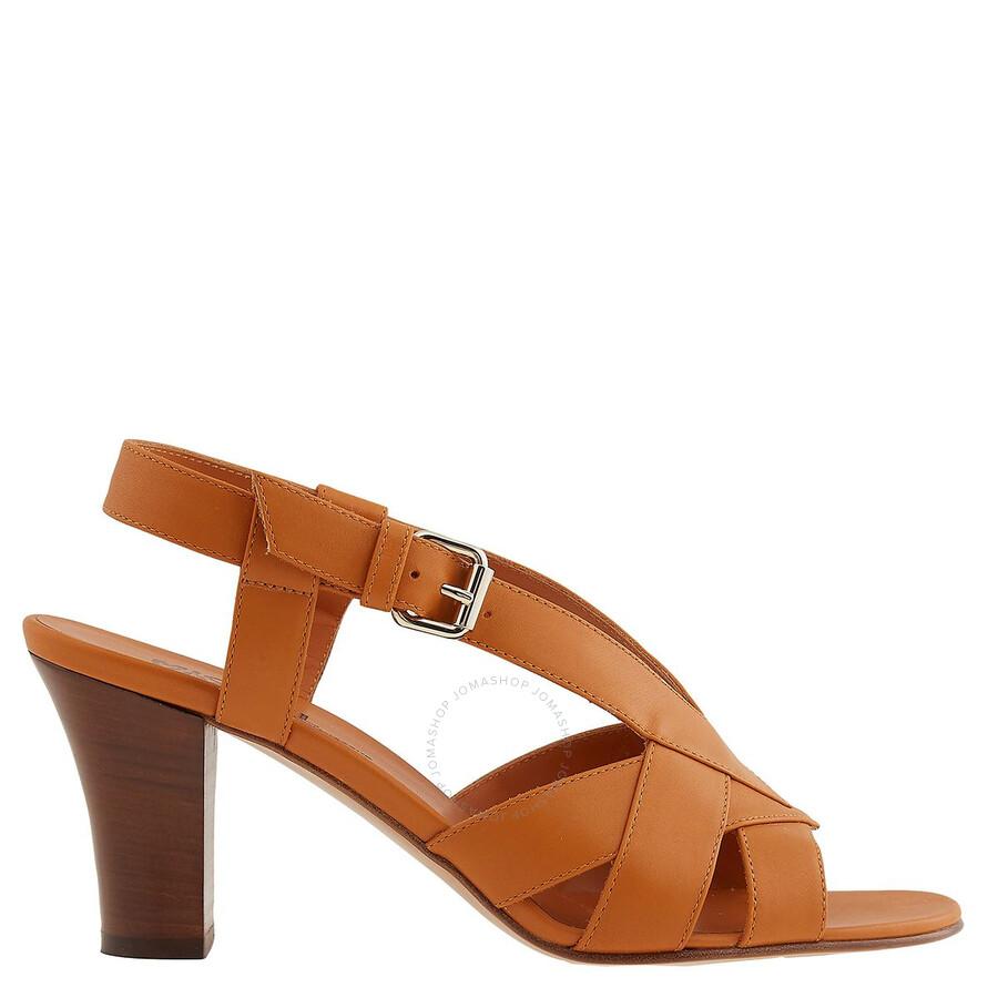 MICHEL VIVIEN Ladies Luccia Cognac Leather Sandals