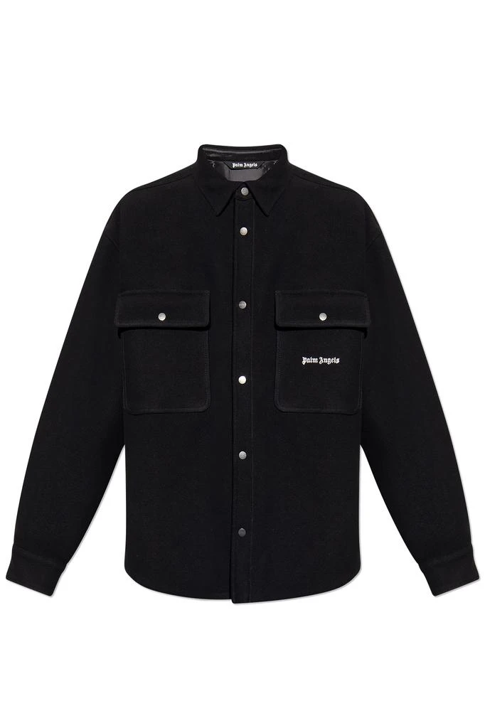 Palm Angels Wool shirt with logo 1