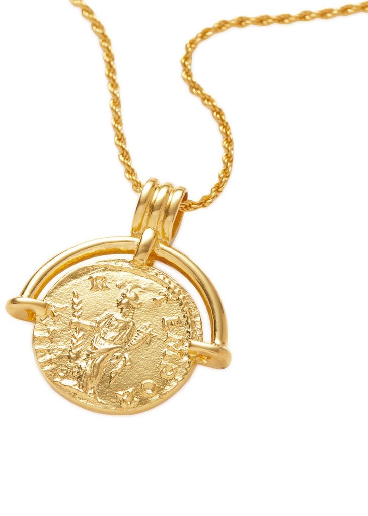 Missoma X Lucy Williams Roman Arc Coin 18kt gold vermeil necklace