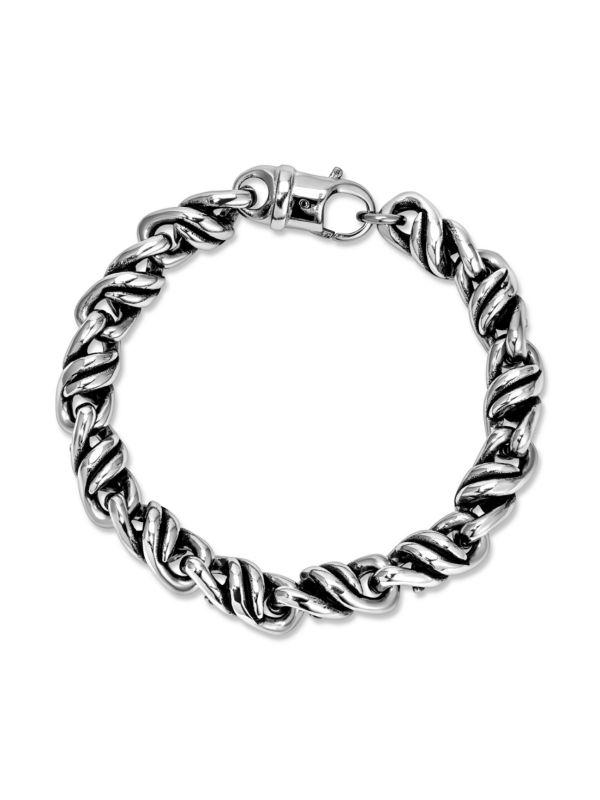 Eye Candy LA Henry Silvertone Titanium Bracelet