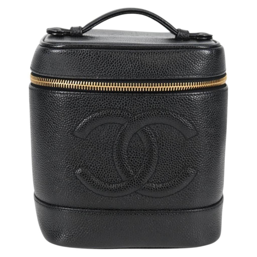 Chanel Vanity Leather Clutch Bag (Pre-Owned)
