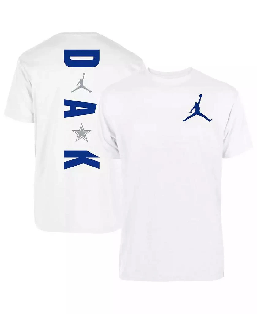Jordan Men's Dak Prescott White Dallas Cowboys Vertical Graphic T-Shirt 1