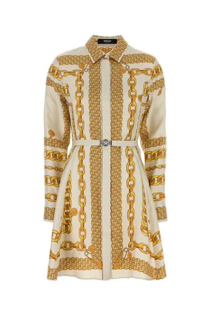 green emerald velvet dress VERSACE WOMEN Couture Logo Print Mini Dress Black Gold – MAISONDEFASHION.COM