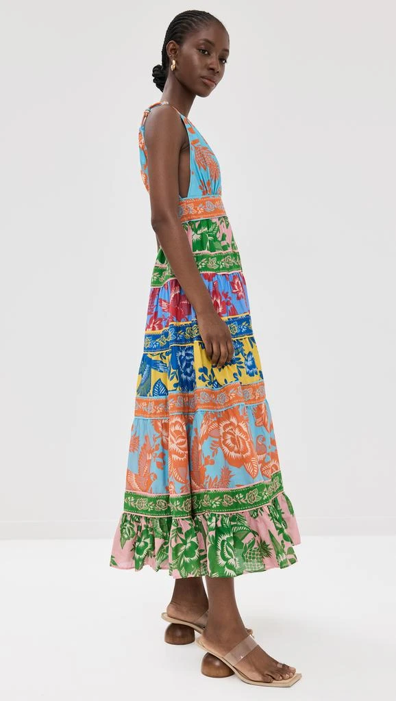 Farm Rio Lace Garden Mix Midi Dress 4