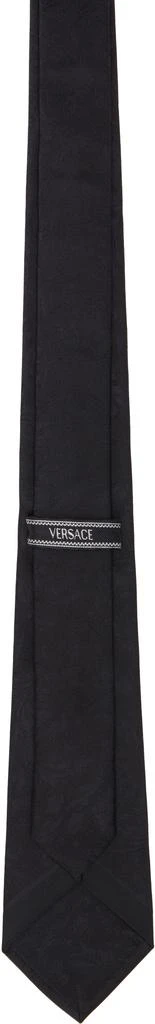 Versace Black Barocco Jacquard Silk Tie 2