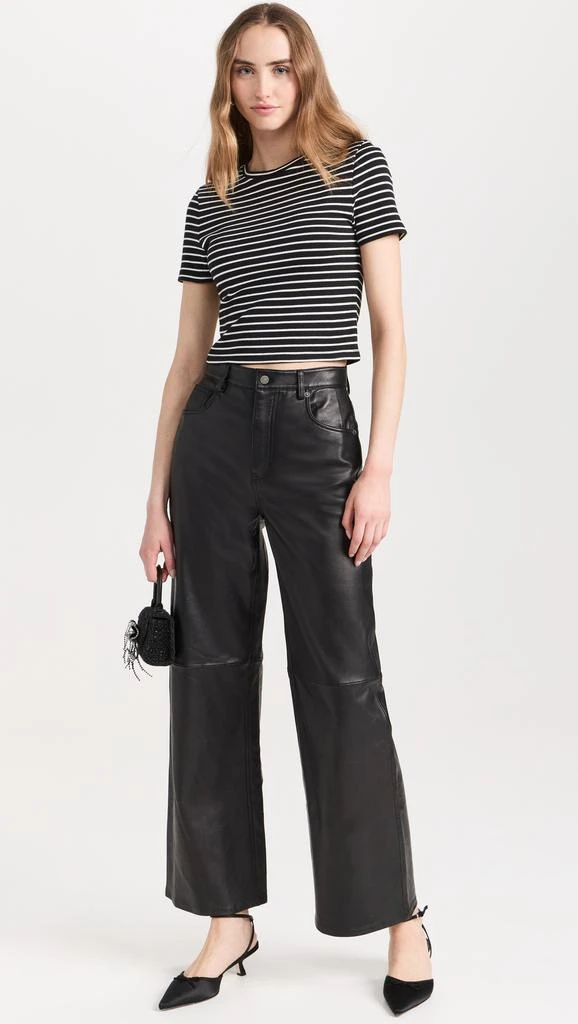 Reformation Veda Kennedy Wide Leg Leather Pants 9