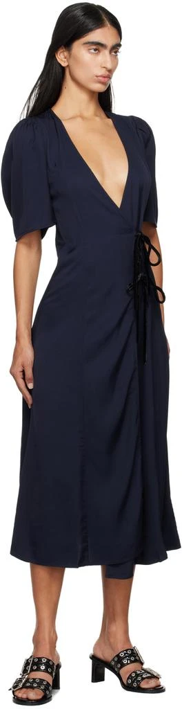 knee length dresses for ladies GANNI Wrap Midi Dress