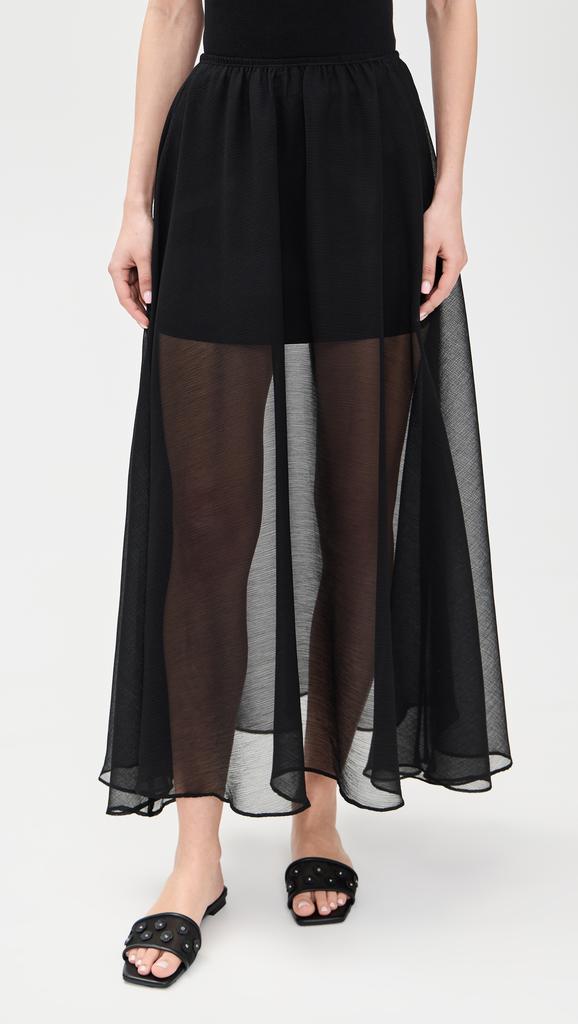 Enza Costa Japanese Yoryu Chiffon Skirt