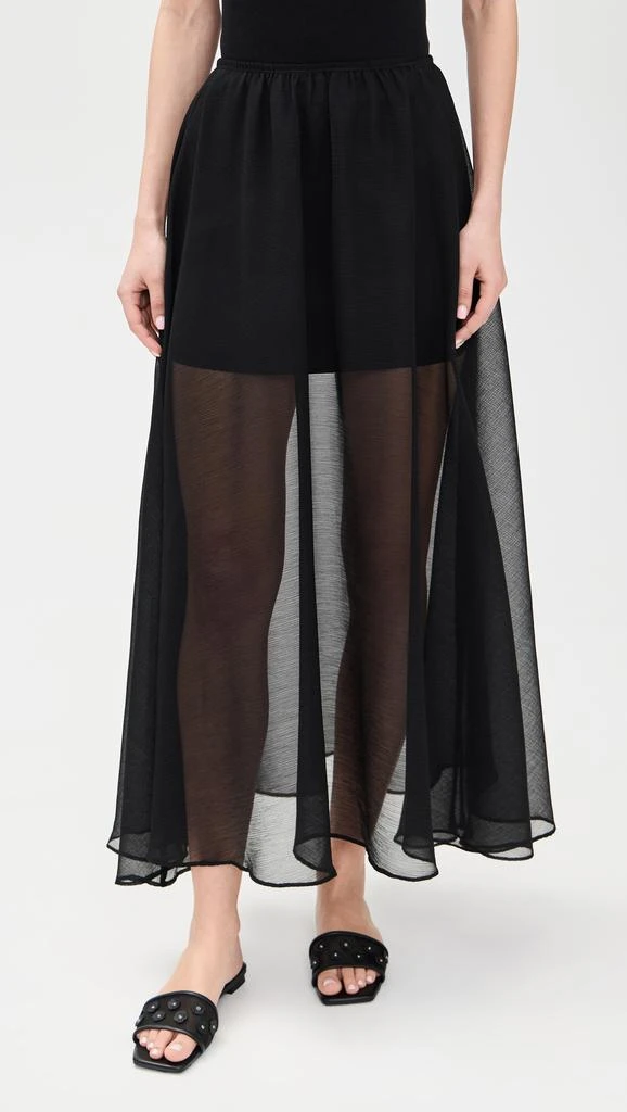 Enza Costa Japanese Yoryu Chiffon Skirt 1