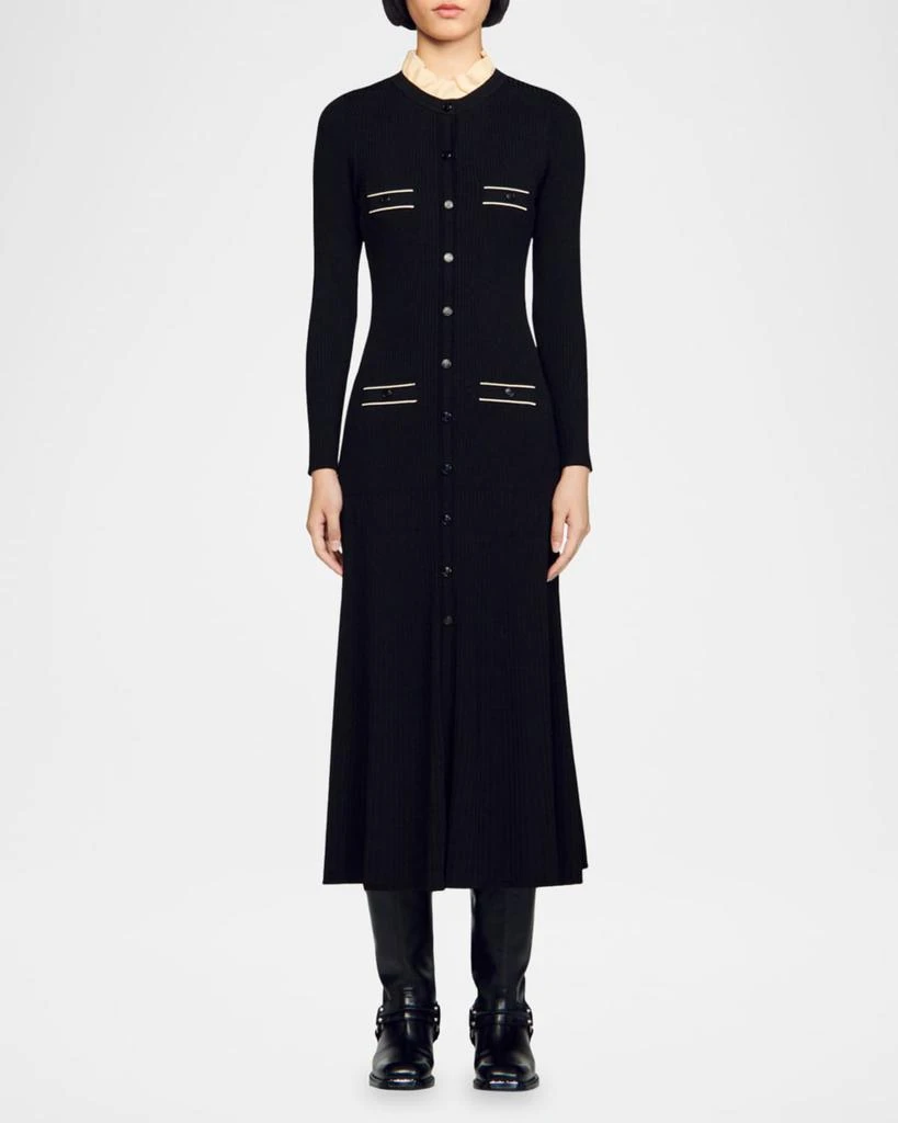Sandro Odaya Maxi Ribbed Dress 2