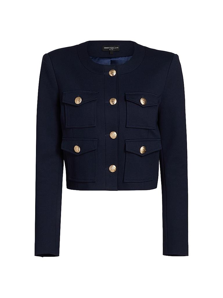 【関税込み】TOM FORD ネイビー Military Chasseur ジャケット Shop Navy Military Chasseur Jacket on Sale at BeyondStyle