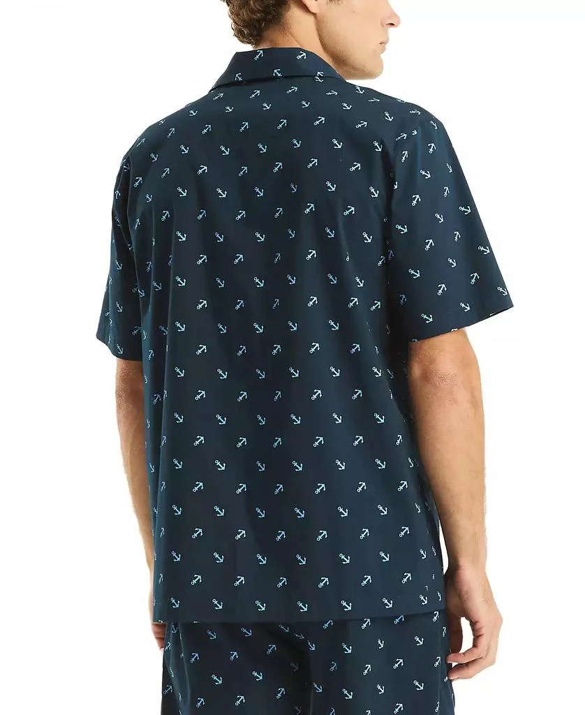 Nautica Men's Crafted Printed Camp Sleep Pajama Shirt 4
