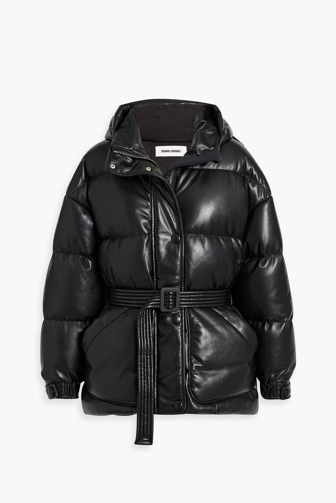 IENKI IENKI Michlin belted quilted faux leather down jacket