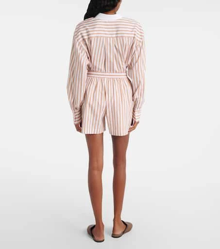 Brunello Cucinelli Striped cotton and silk Bermuda shorts 3