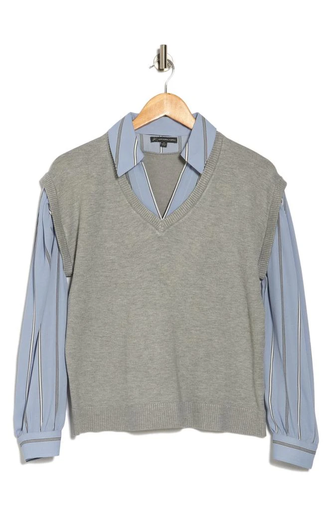 Adrianna Papell Twofer V-Neck Sweater 3