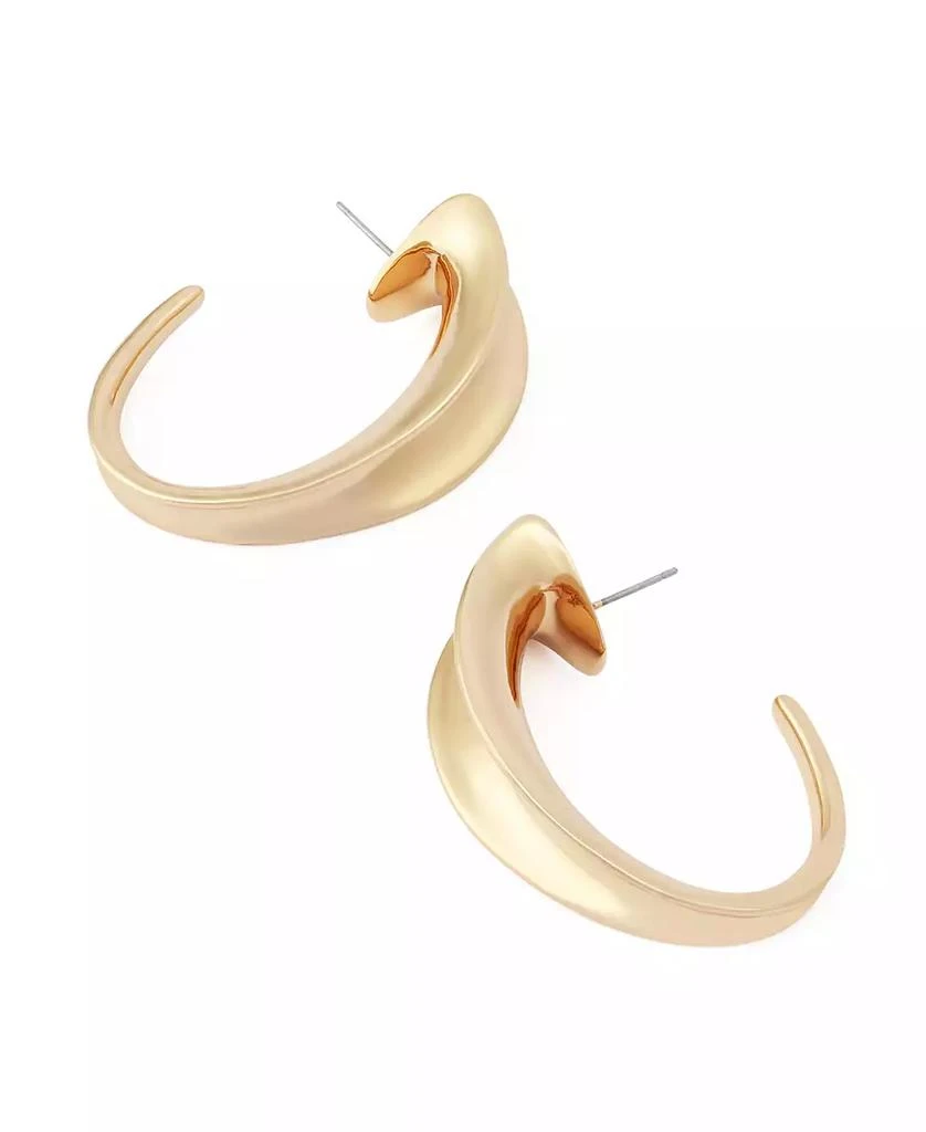 Robert Lee Morris Silver Sculpted Large Hoop Earrings 3